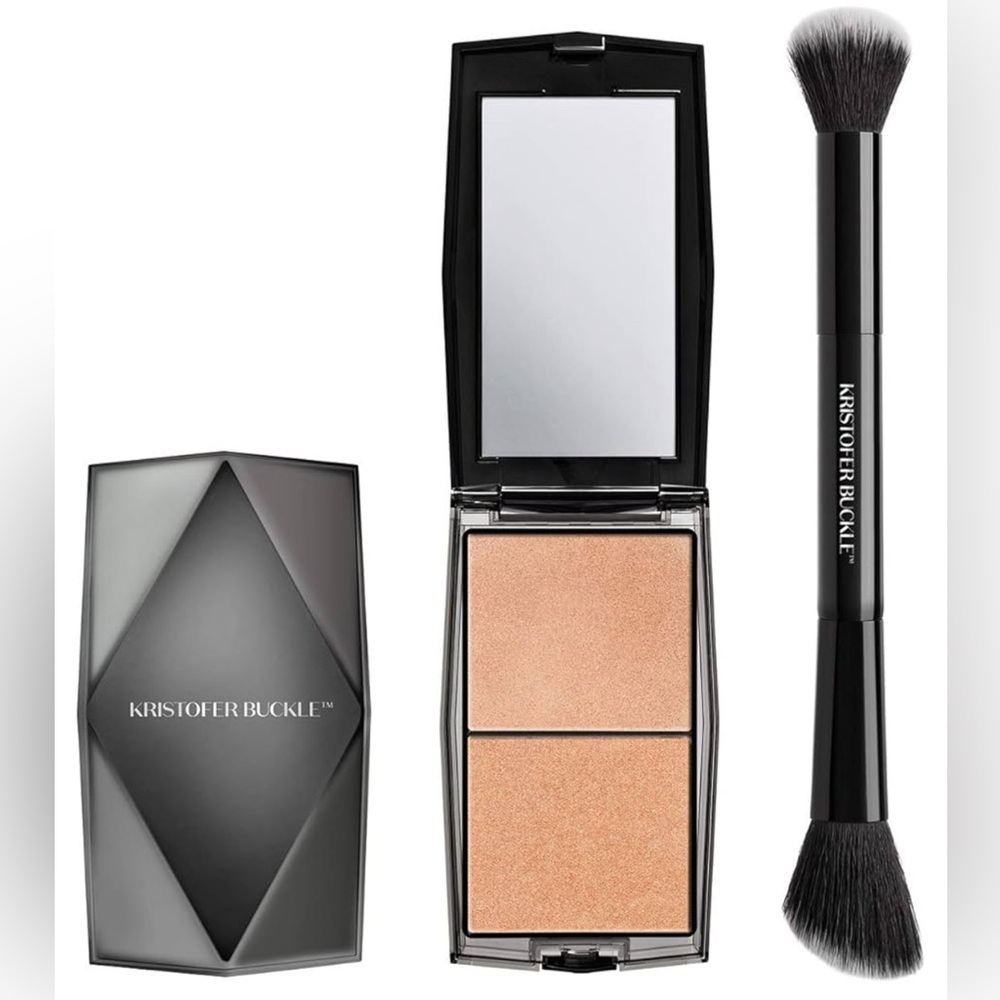 Kristopher Buckle Light Enhancing Duo Highlighter Cream+Powder Pallete